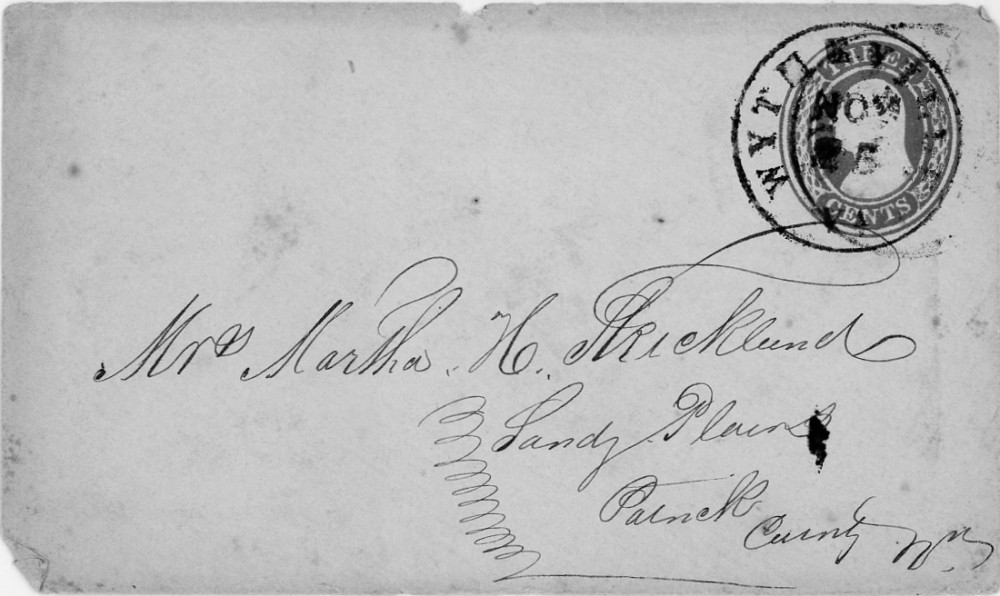 Letter - Sarah Cobbs to Martha Strickland Nov 23 1956
