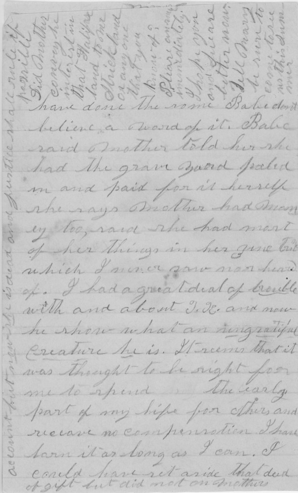 Letter - Frances Reeves Clark to Martha Hunt Clark (Strickland) May 30 1889