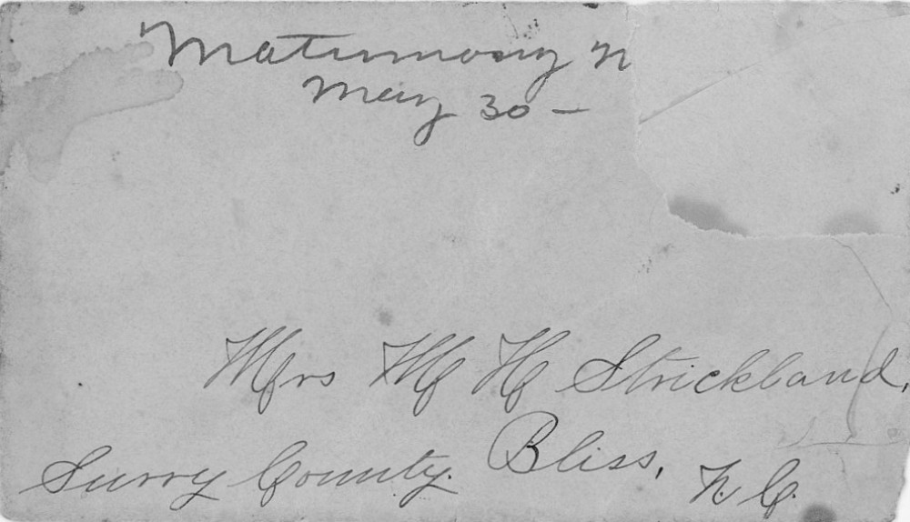 Letter - Frances Reeves Clark to Martha Hunt Clark (Strickland) May 30 1889