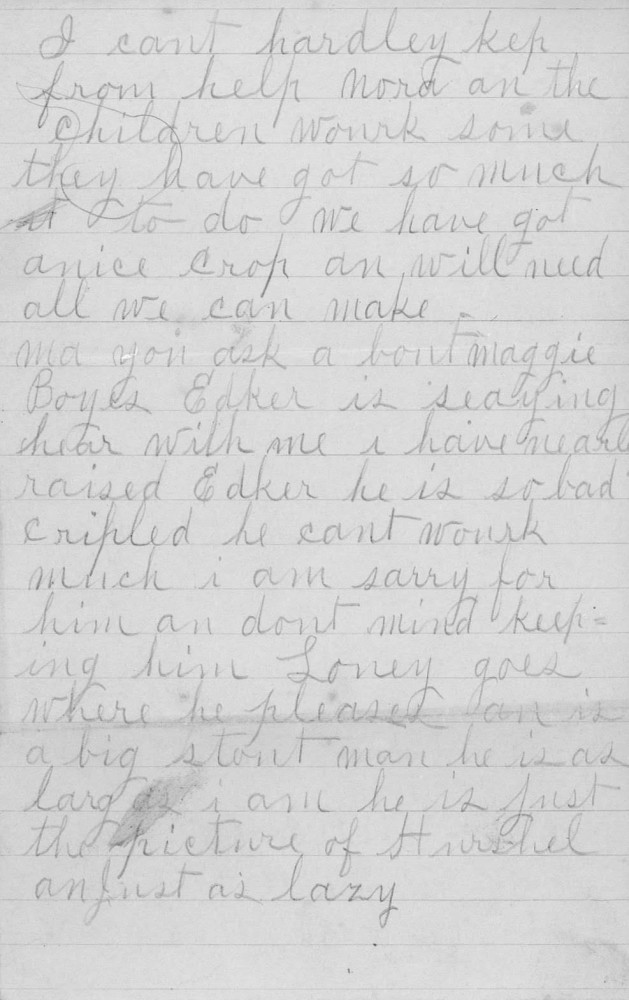 Letter - M H Ingram to Laura Sumner (Ingram) Jun 1908