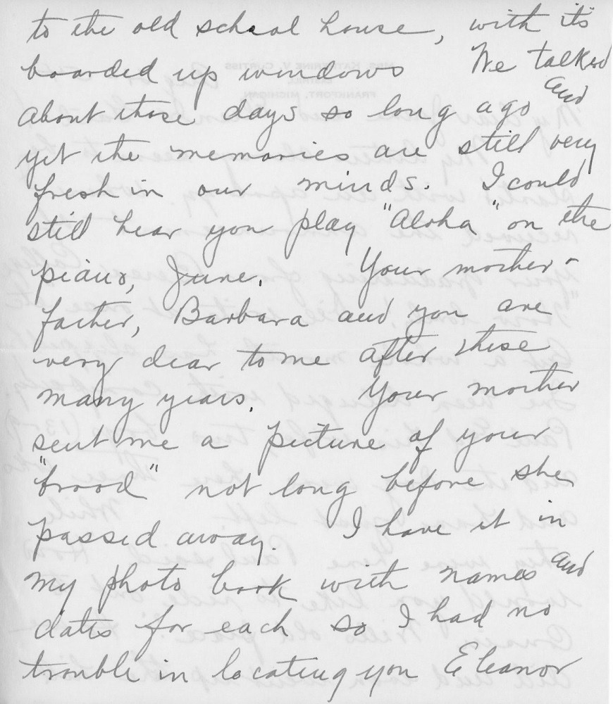 Letter - Katherine V Curtiss to Mrs H G Ingram Aug 23 1954