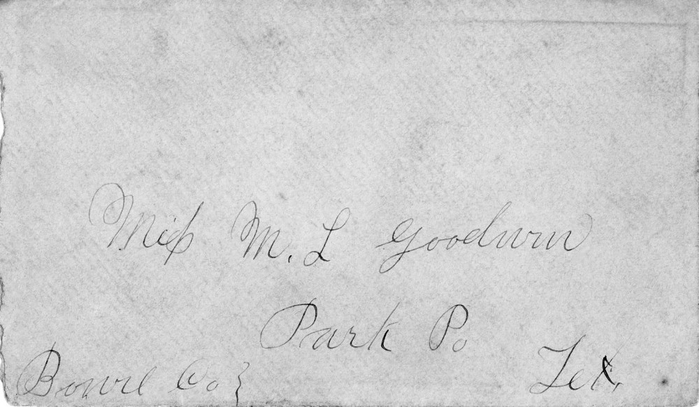 Letter - R H Ingram to M L Goodwin Mar 23 1892