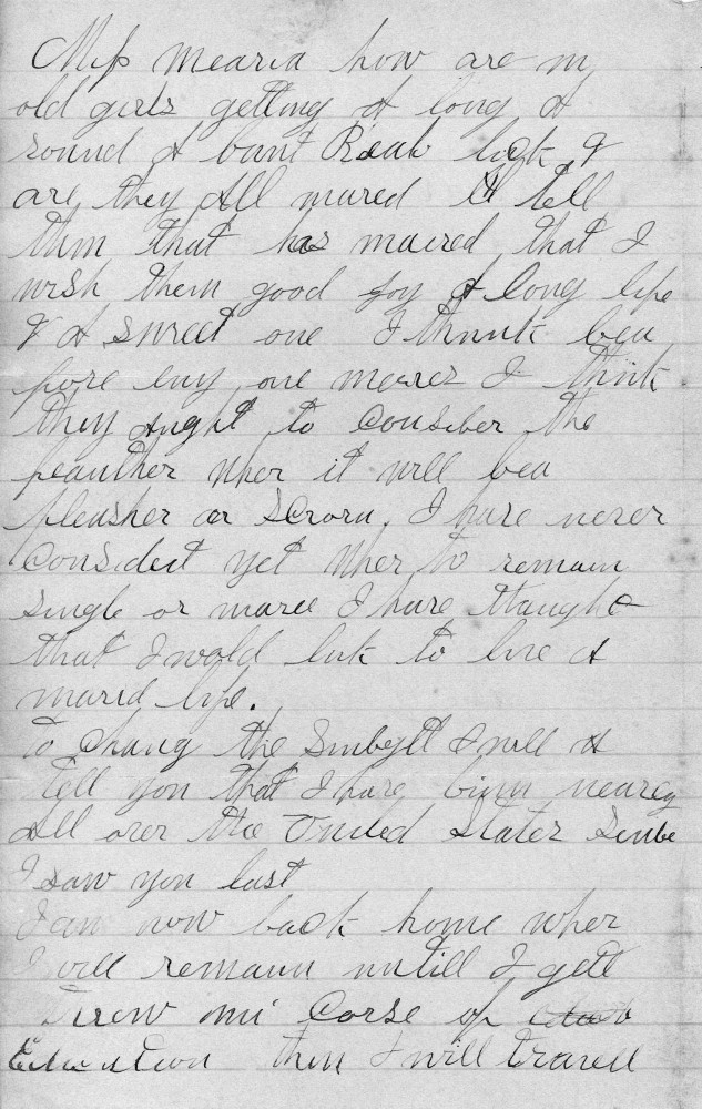 Letter - R H Ingram to M L Goodwin Mar 23 1892