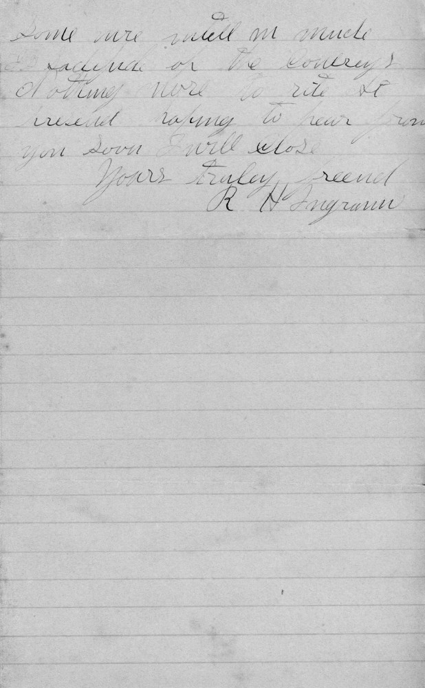 Letter - R H Ingram to M L Goodwin Mar 23 1892