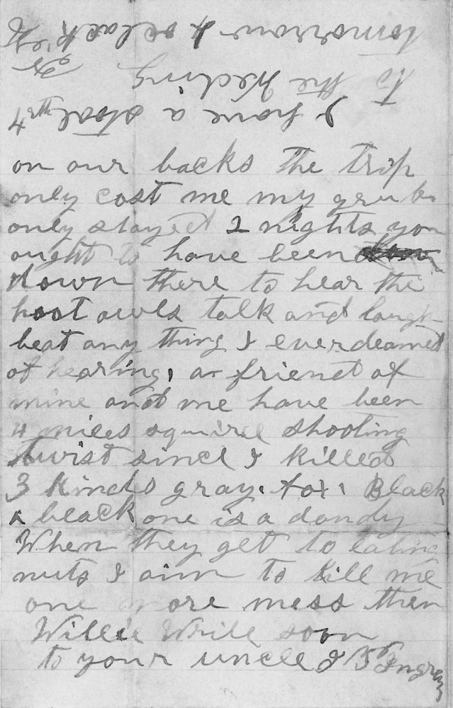 Letter - J P Ingram to W M Ingram Jun 1 1895