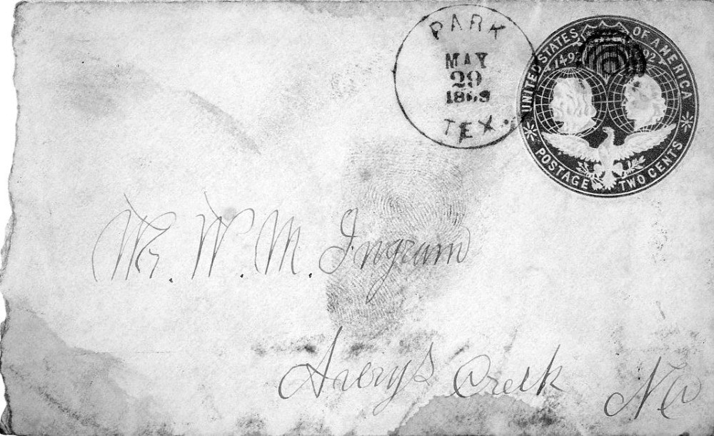 Letter - M H Ingram to W M Ingram May 28 1893
