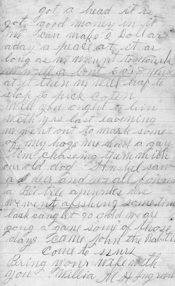 Letter - M H Ingram to W M Ingram May 28 1893