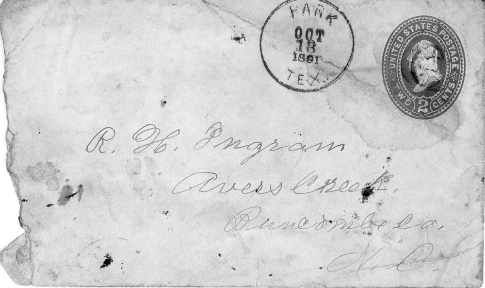 Letter - M H Ingram to R H Ingram Oct 12 1891