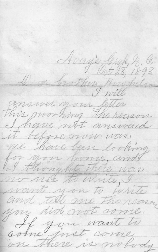 Letter - Ida Ingram to R H Ingram Oct 23 1893