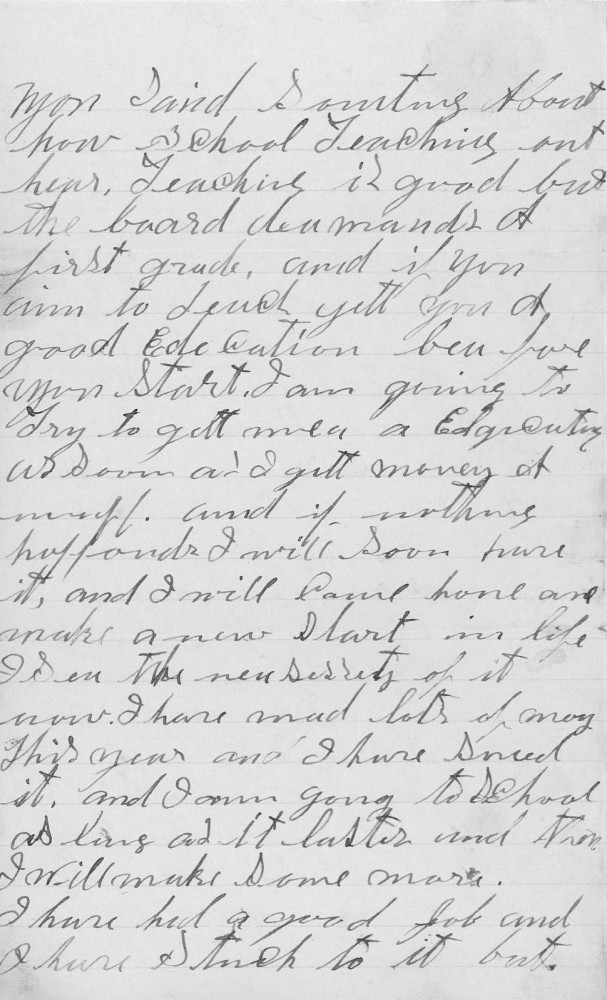 Letter - R H Ingram to W M Ingram Sep 7 1895