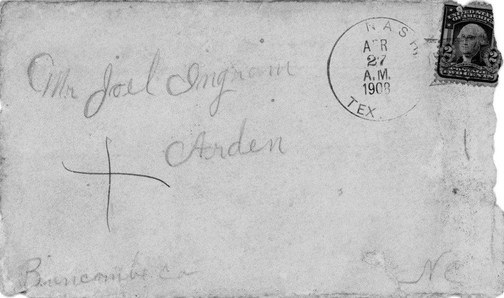 Letter - M H and Nora Ingram to Mr Joel Ingram Apr 27 1908