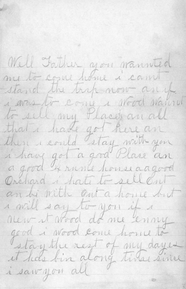 Letter - M H and Nora Ingram to Mr Joel Ingram Apr 27 1908