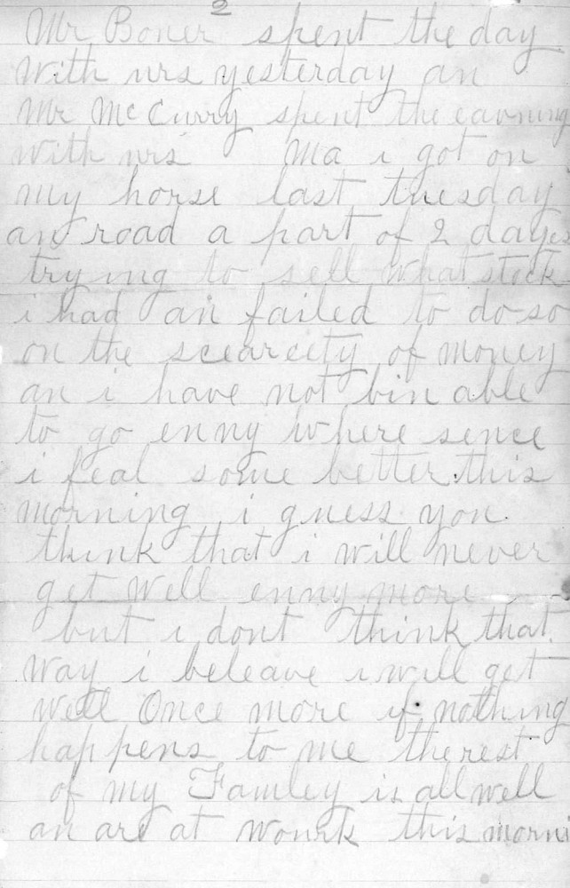 Letter - M H and Nora Ingram to Joel Ingram Jul 8 1908