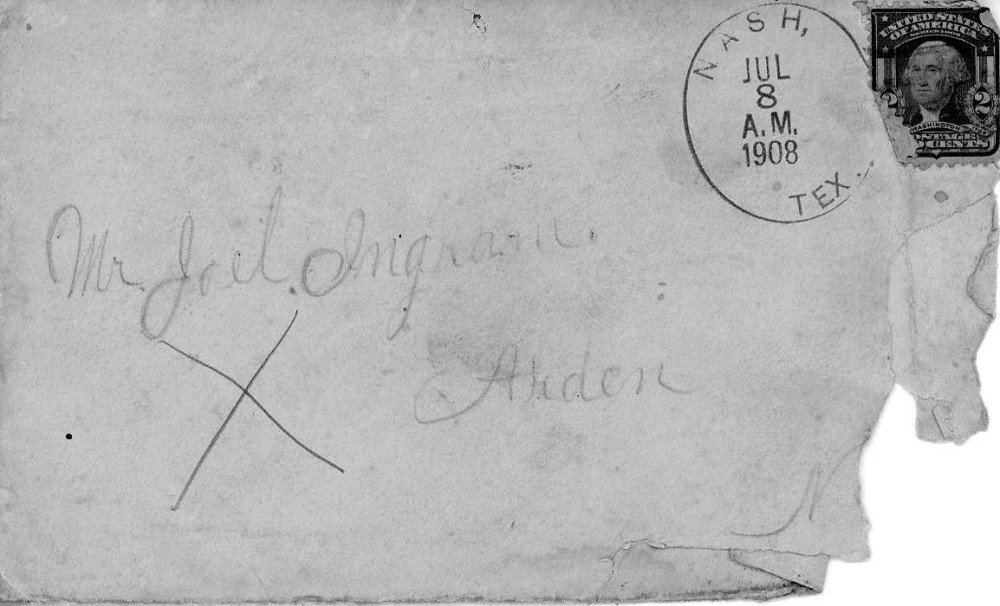 Letter - M H and Nora Ingram to Joel Ingram Jul 8 1908