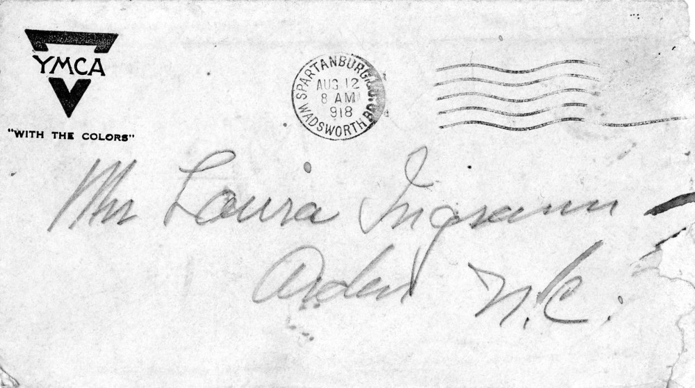 Letter - Horace G Ingram to Laura Sumner (Ingram) Aug 11 1918