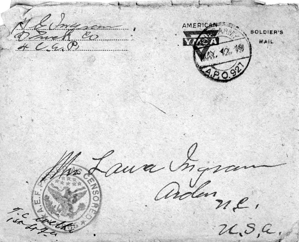 Letter - Horace G Ingram to Laura C Sumner (Ingram) May 10 1919