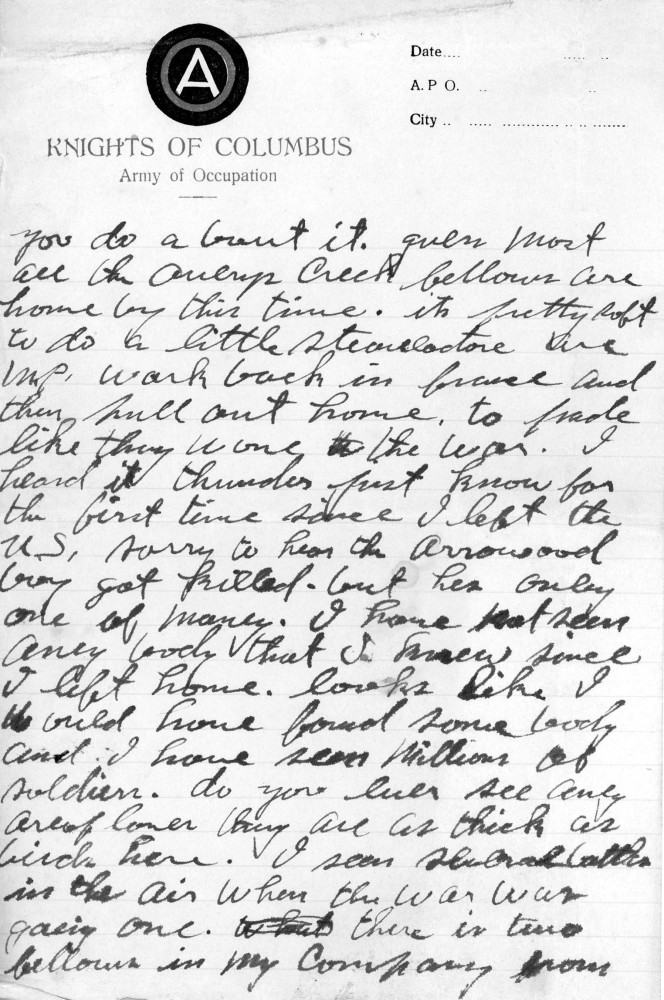 Letter - Horace G Ingram to Laura C Sumner (Ingram) May 10 1919