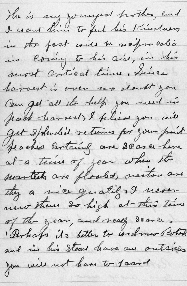 Letter - H R Melendy to W G Voorheis Aug 25 1902