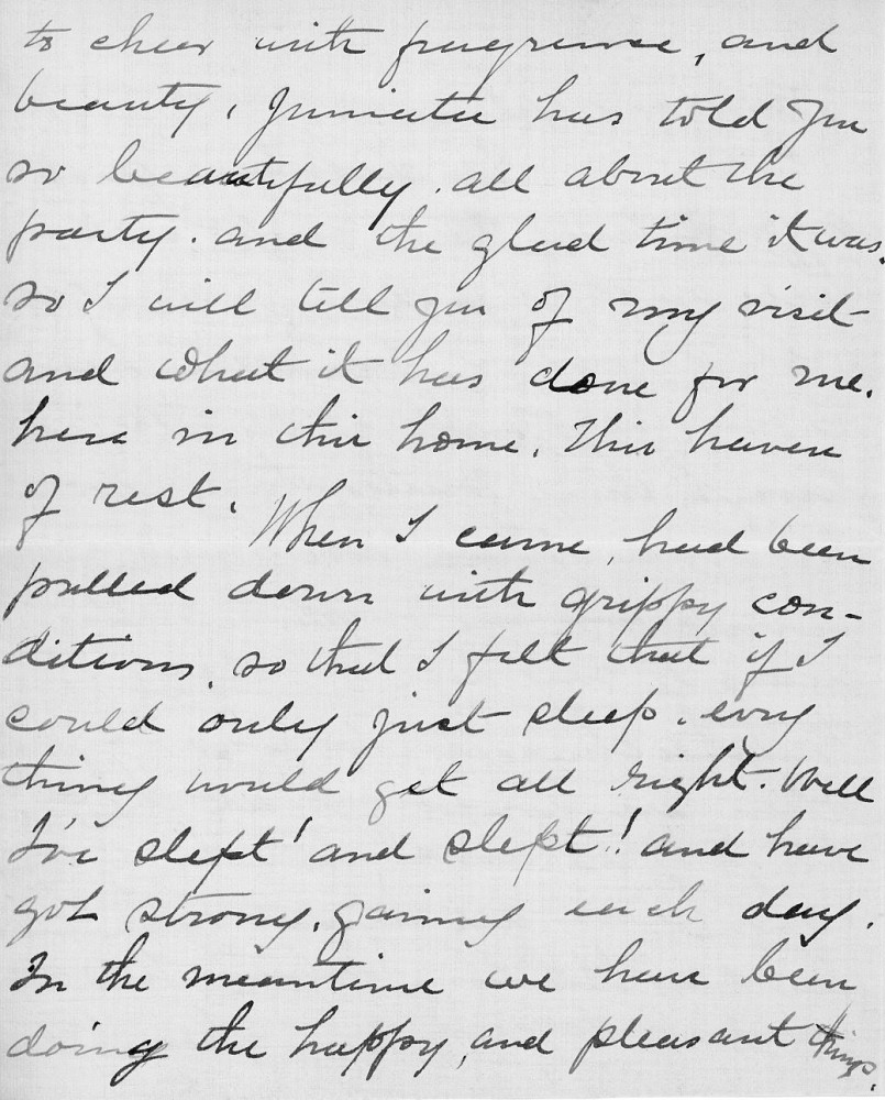Letter - E E Merrick to Mrs W G Voorheis Apr 1908