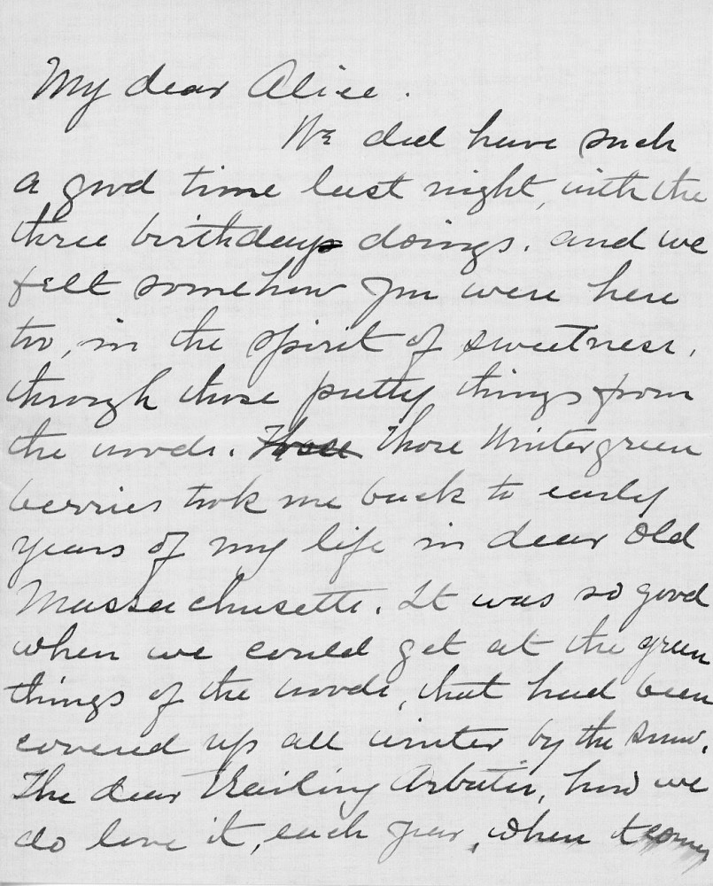 Letter - E E Merrick to Mrs W G Voorheis Apr 1908