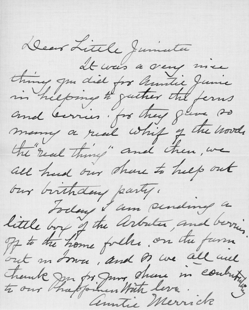 Letter - E E Merrick to Mrs W G Voorheis Apr 1908