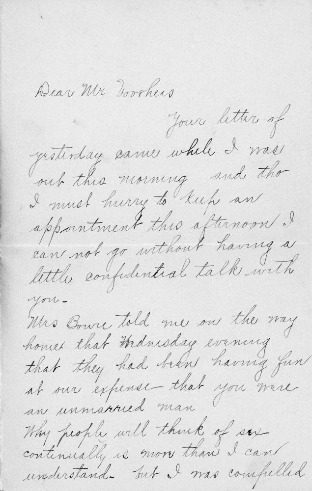 Letter - Alice Mottinger to W G Voorheis Mar 7 1902
