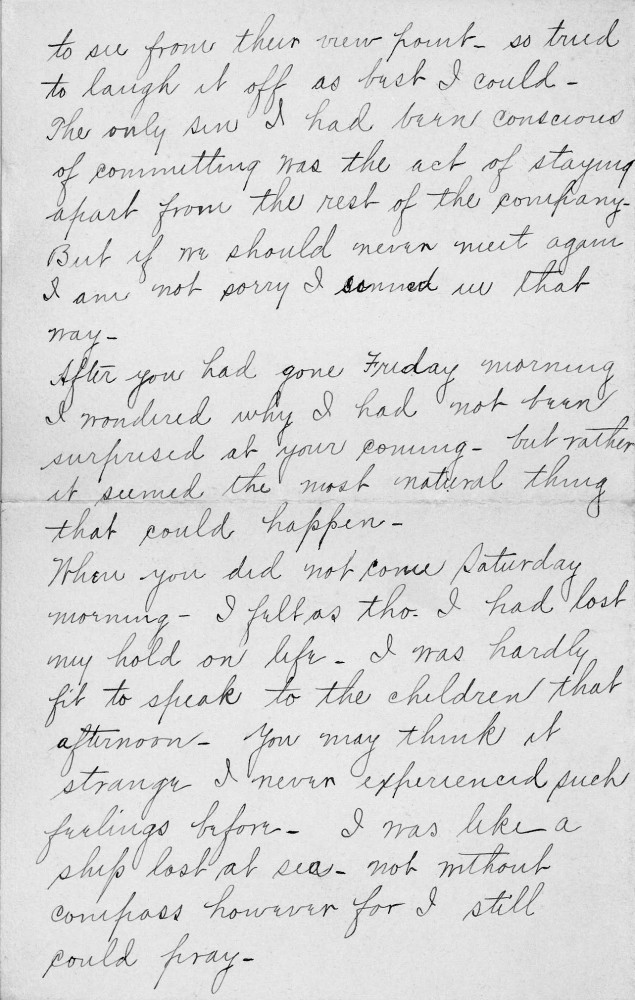 Letter - Alice Mottinger to W G Voorheis Mar 7 1902