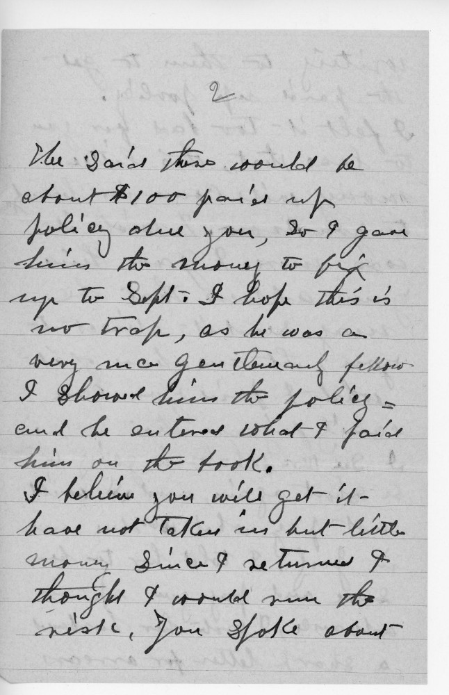 Letter - Mrs S B Mottinger to Alice Mottinger Aug 26 1902