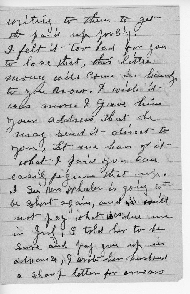 Letter - Mrs S B Mottinger to Alice Mottinger Aug 26 1902