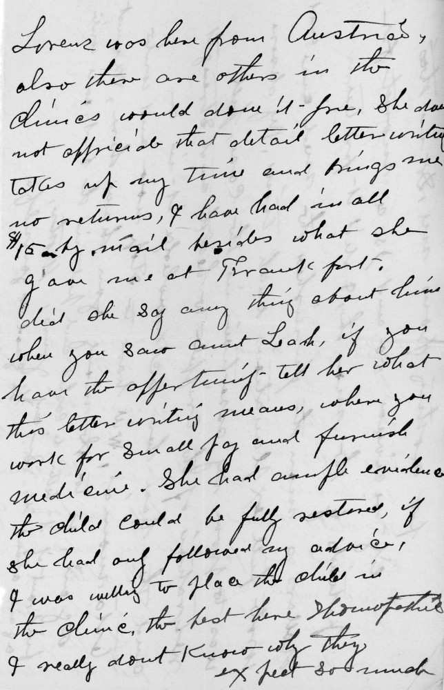 Letter - Mrs S B Mottinger to Alice Voorheis Dec 26 1902