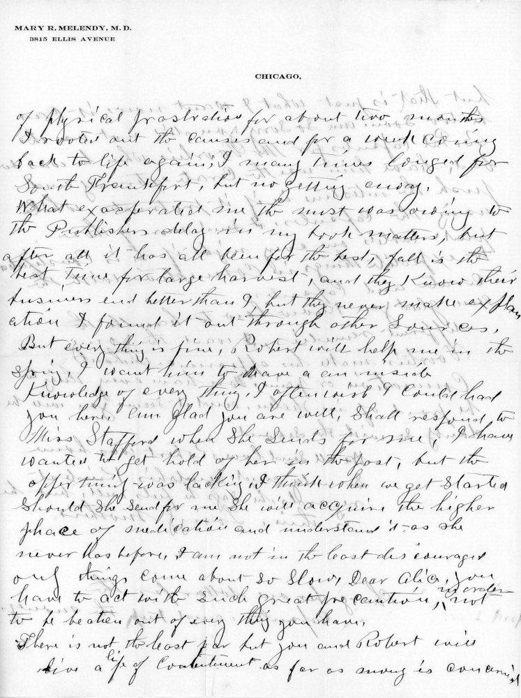 Letter - Mrs S B Mottinger to Mrs W G Voorheis Sep 22 1906