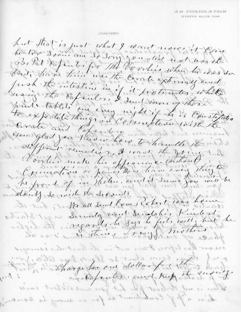 Letter - Mrs S B Mottinger to Mrs W G Voorheis Sep 22 1906