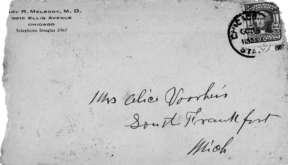 Letter - Mrs S B Mottinger to Mrs W G Voorheis Oct 1907