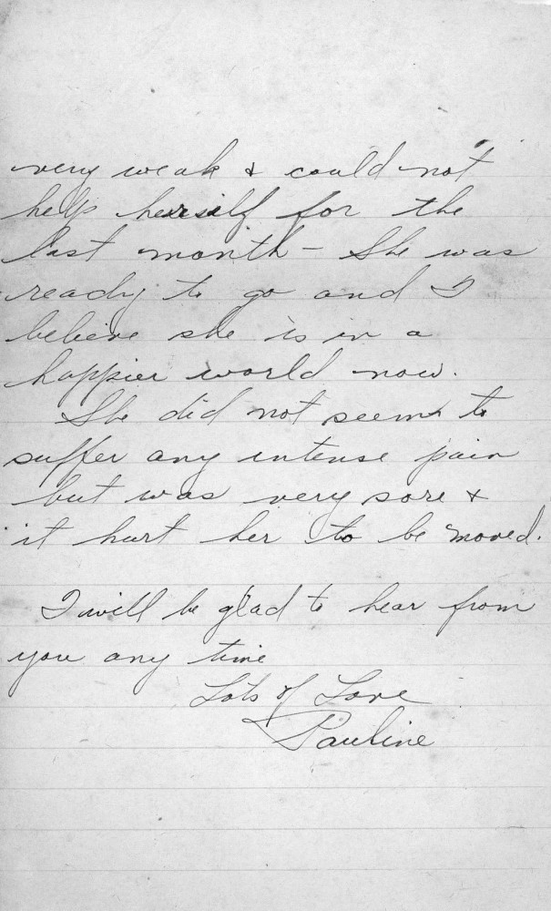 Letter - Pauline to cousin Alice Ida Mottinger May 12 1944