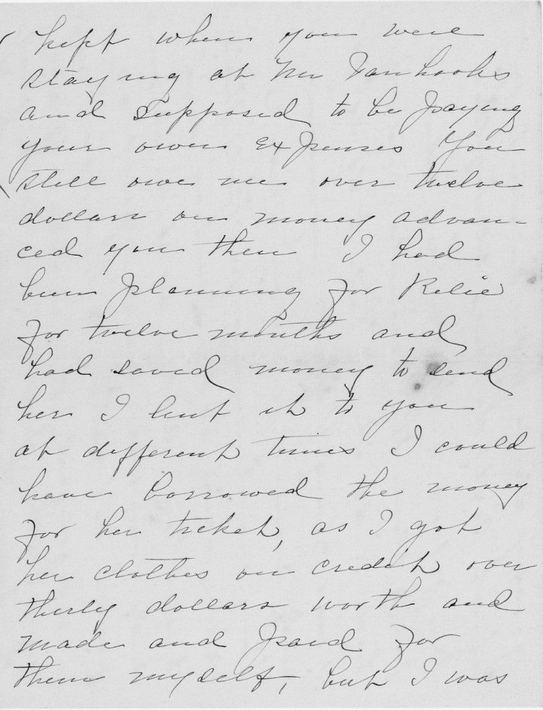 Letter - sister to Charles A Norburn Apr 2 1905