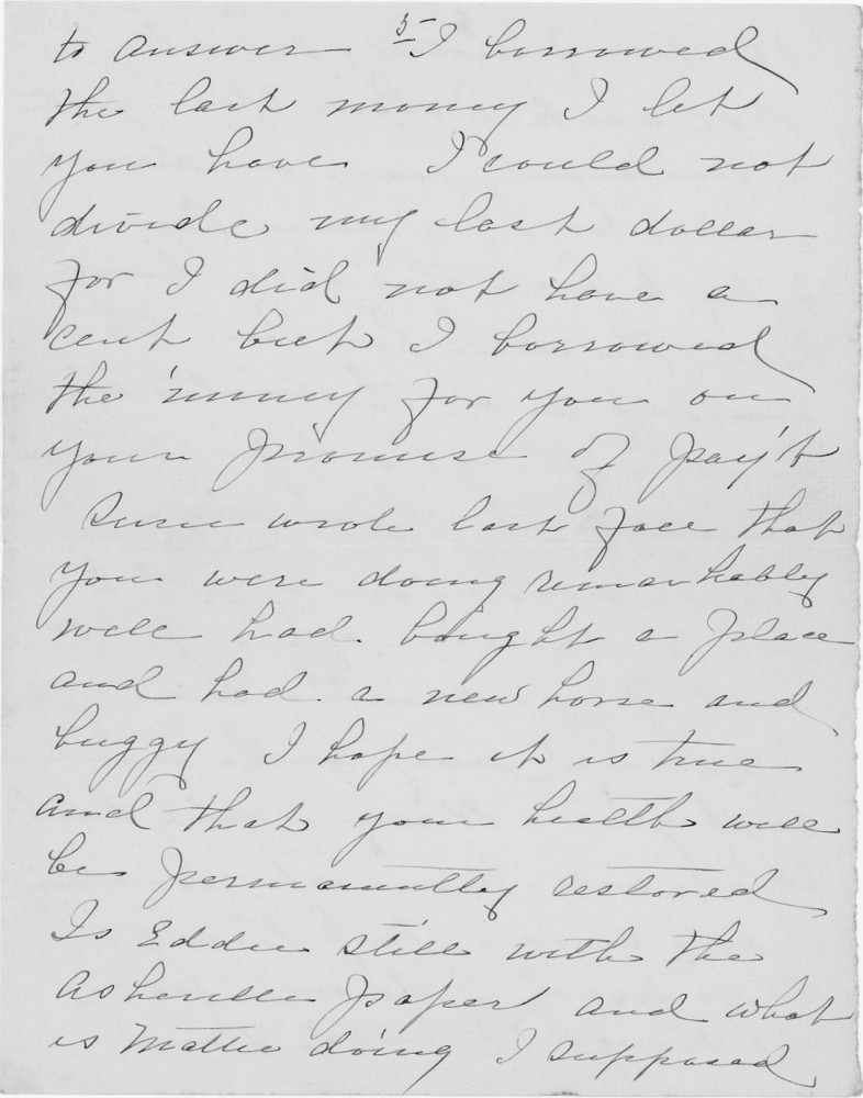 Letter - sister to Charles A Norburn Apr 2 1905
