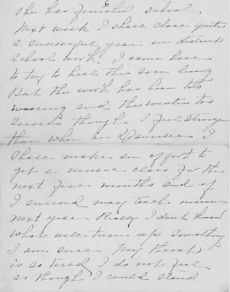 Letter - sister to Charles A Norburn Apr 2 1905