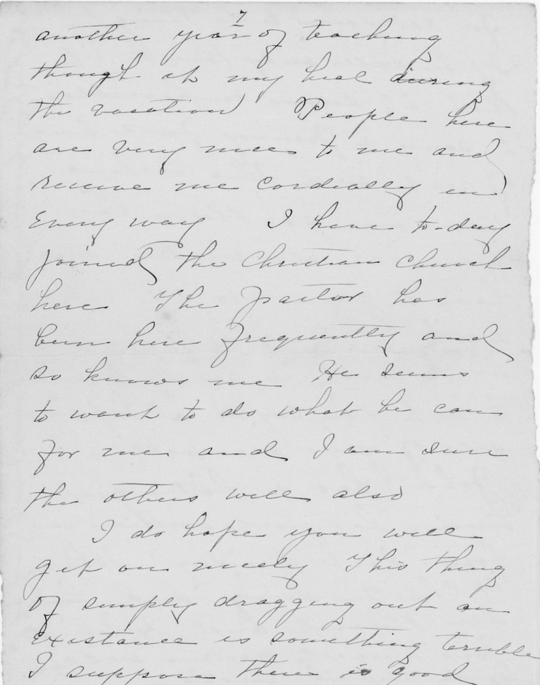 Letter - sister to Charles A Norburn Apr 2 1905