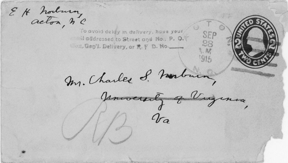 Letter - Edward H Norburn to Charles S Norburn Sep 28 1915