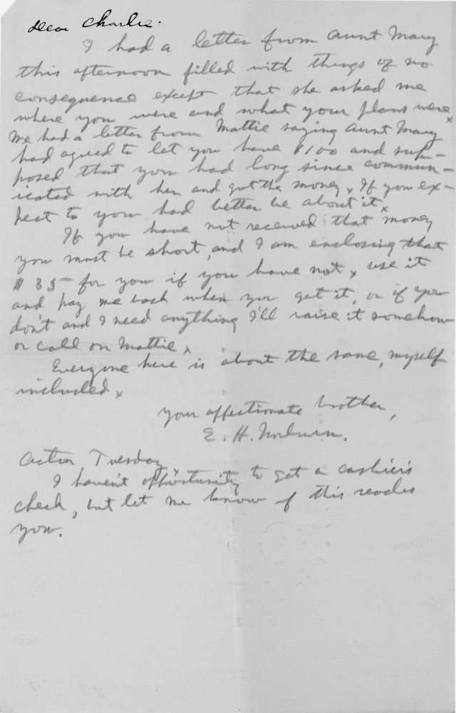 Letter - Edward H Norburn to Charles S Norburn Sep 28 1915