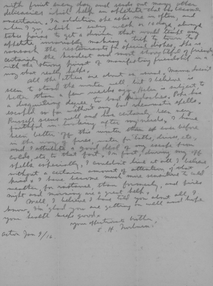 Letter - Edward H Norburn to Charles S Norburn Jan 9 1916