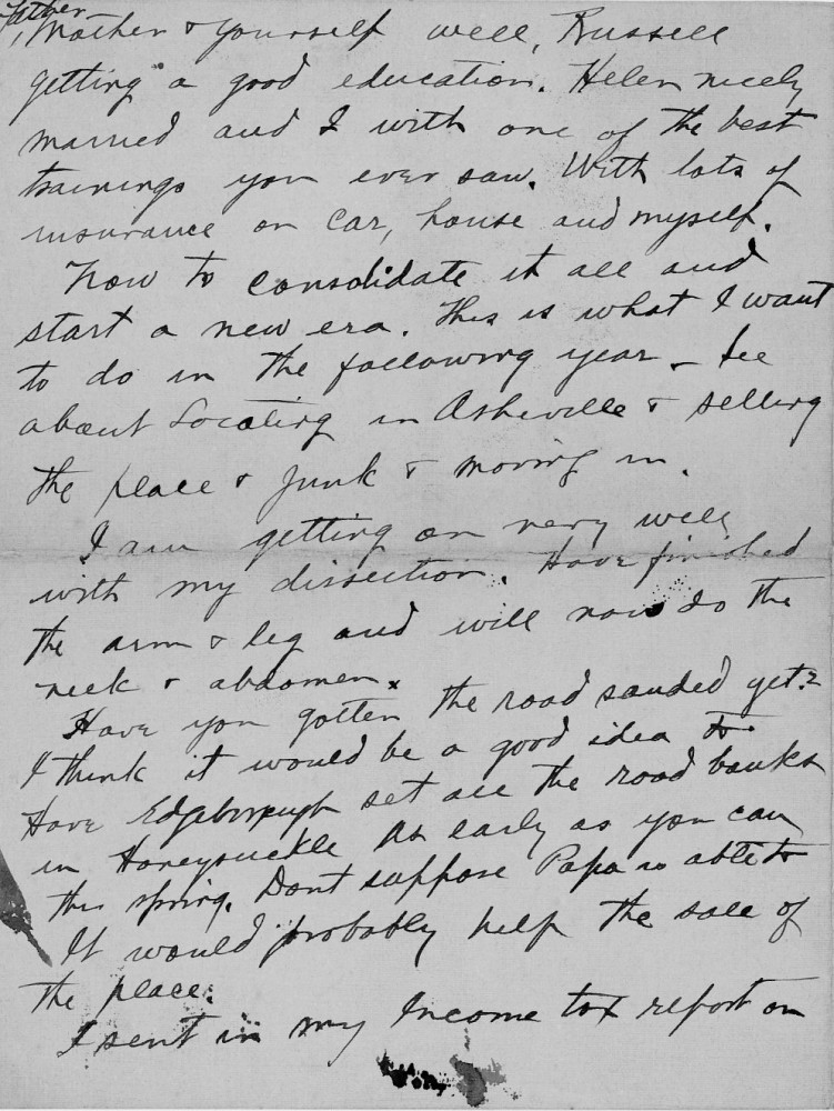 Letter - Charles S Norburn to Martha E Norburn 1920