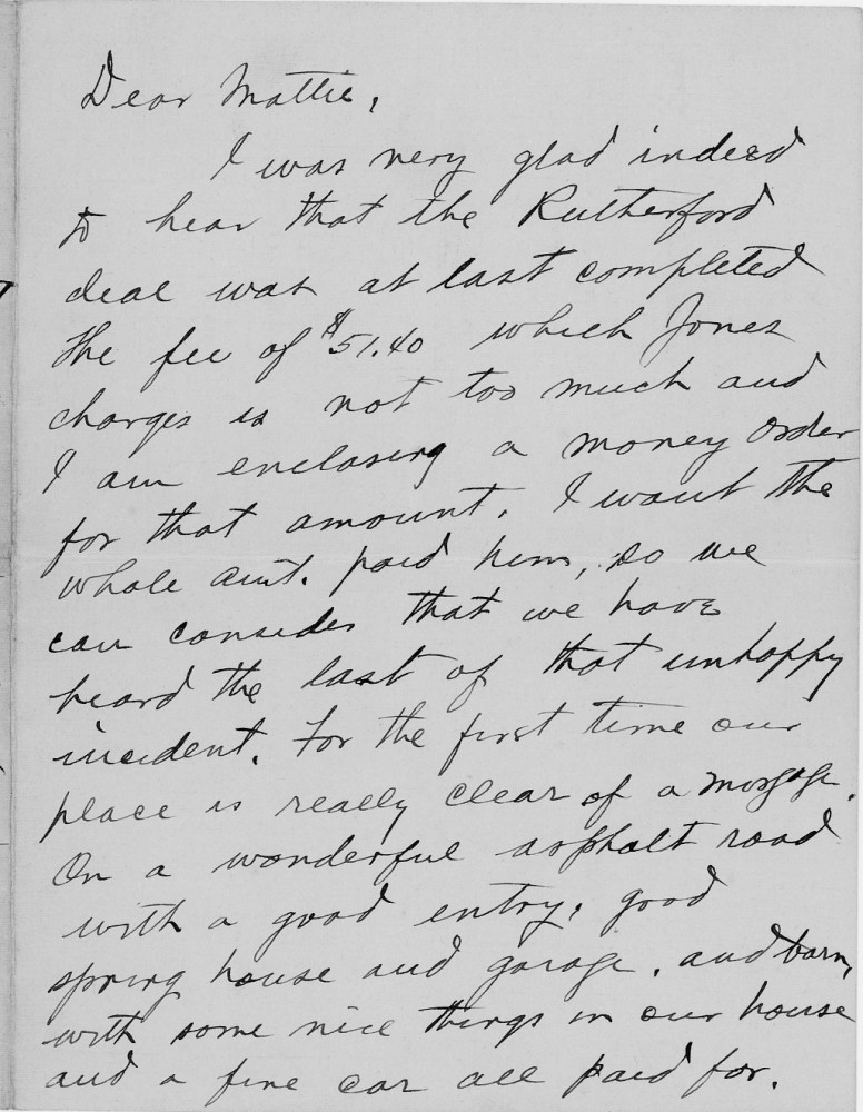Letter - Charles S Norburn to Martha E Norburn 1920