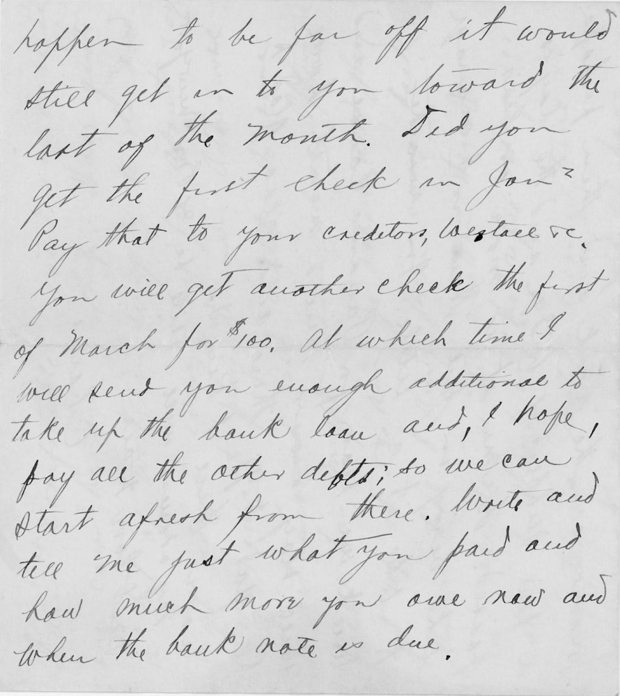 Letter - Charles S Norburn to Susan L Strickland (Norburn) Feb 4 1923