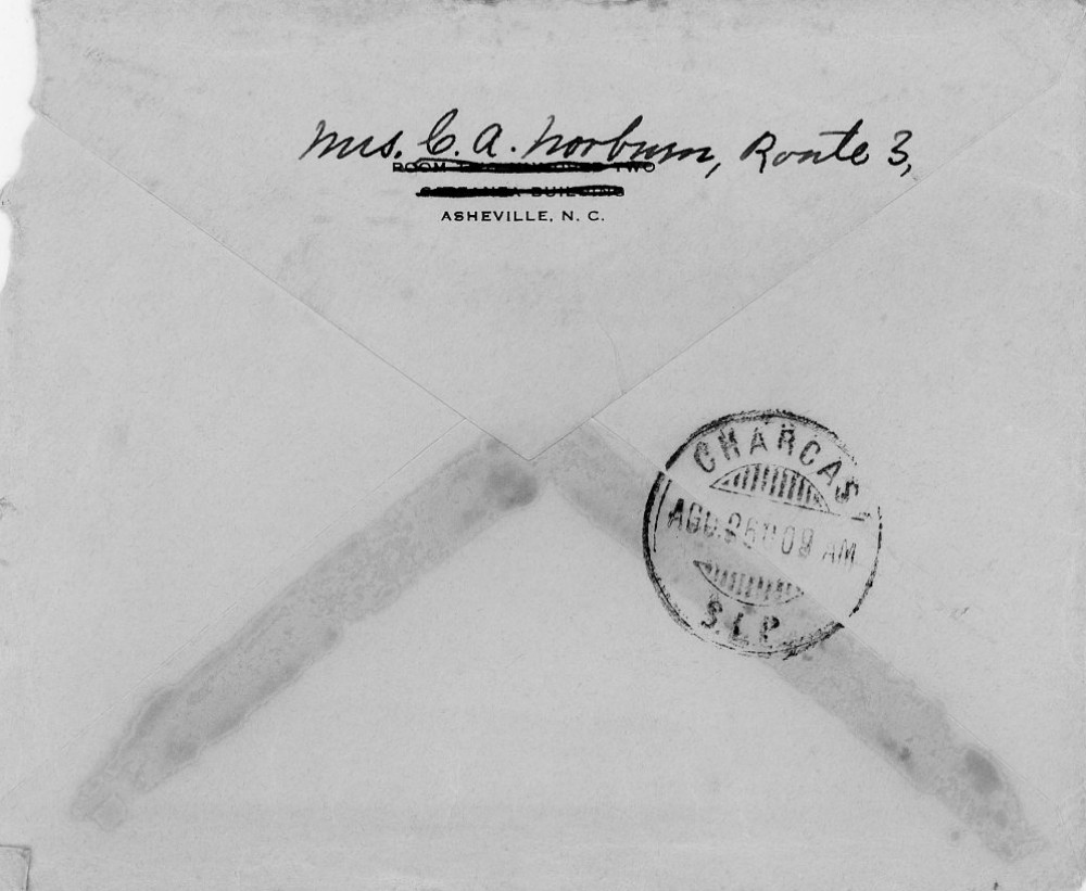 Letter - Susan L Strickland (Norburn) to Martha E Norburn Aug 2 1926