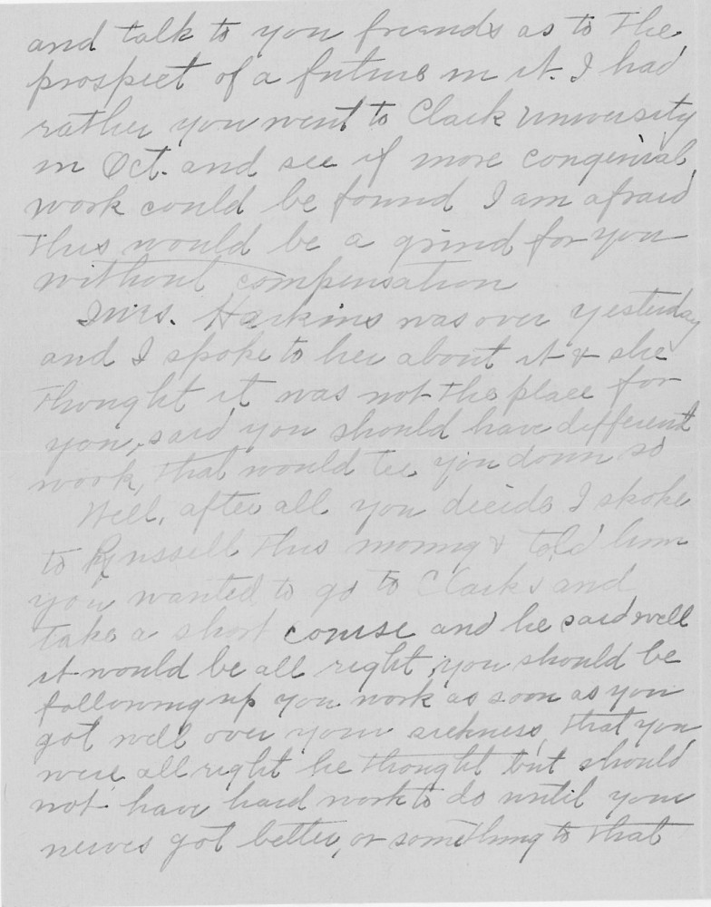Letter - Susan L Strickland (Norburn) to Martha E Norburn Aug 27 1935