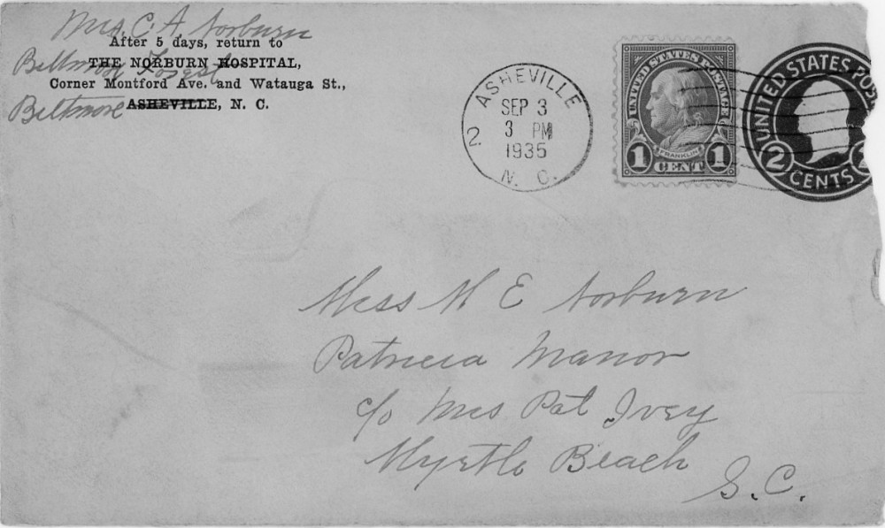 Letter - Susan L Strickland (Norburn) to Martha E Norburn Sep 3 1935