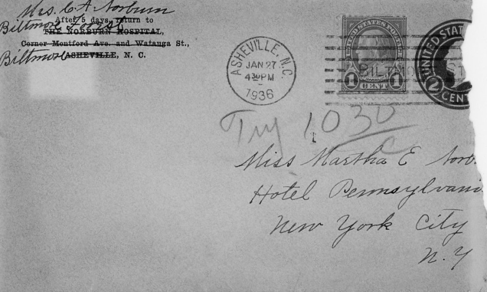Letter - Susan L Strickland (Norburn) to Martha E Norburn Jan 27 1936