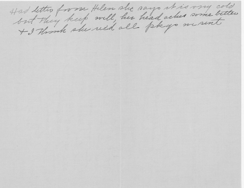 Letter - Susan L Strickland (Norburn) to Martha E Norburn Jan 27 1936