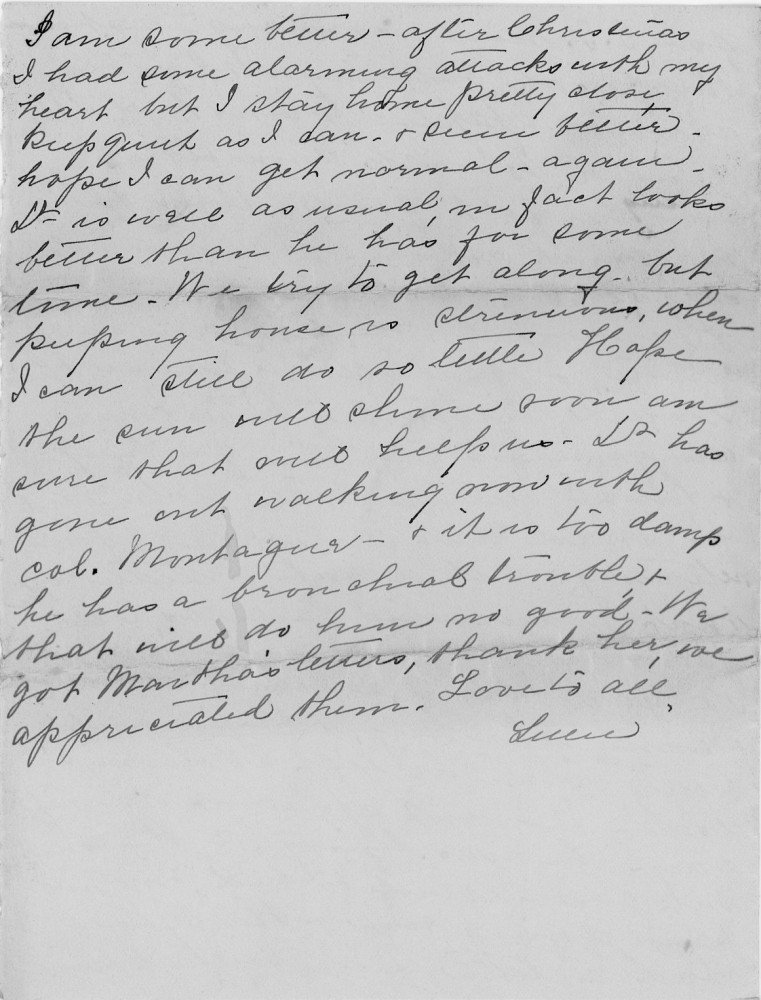 Letter - Lillian Lehman (Strickland) to Susan L Strickland (Norburn) Jan 25 1937